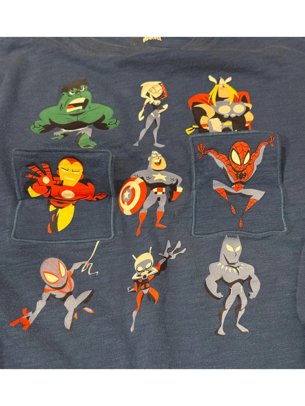 GAP Navy Blue Long-Sleeve Marvel Character Tee